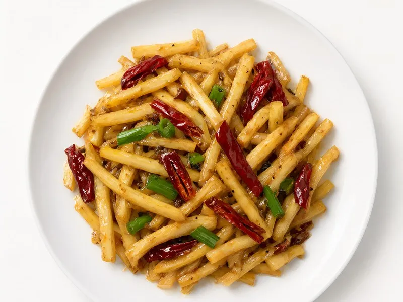 Hot and Sour Potato Shreds: 20 Minutes, No Oven